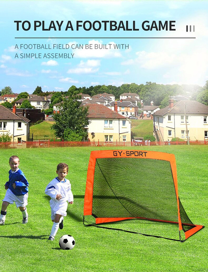 Training Equipment Wholesale Lightweight Foldable Folding Nets Kids Pole Target Gate Pop up Football Sale Portable Soccer Goal