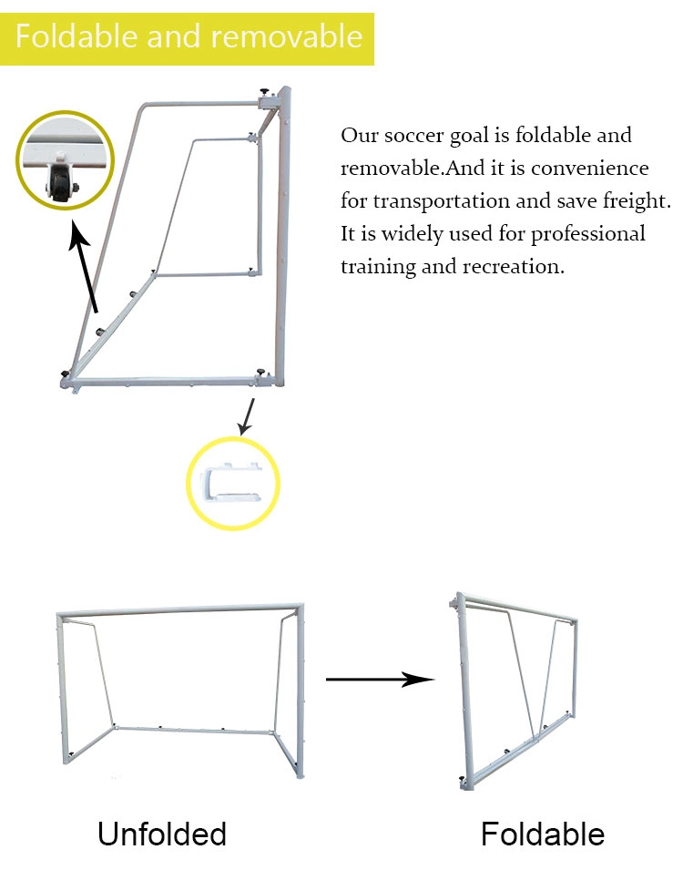 Official Rregulation Full Size 8′ X 24′ Aluminum Professional Soccer Goal