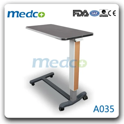 Matériel médical réglable au-dessus de la table de plateau de chevet d'hôpital de table de lit pour le patient