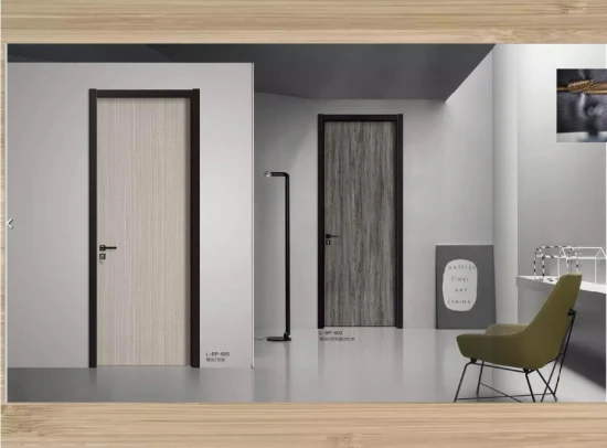 Nouveau design intérieur MDF mélamine toilettes avant en bois cadre en bois