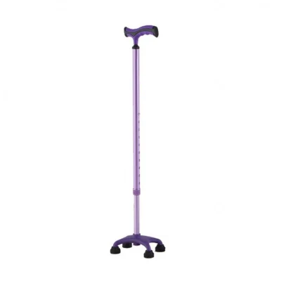 Bâton de marche pliant réglable en aluminium à quatre pieds Béquille de 4 pieds Bâton de marche pliable pour personnes âgées Bâtons de marche pour personnes âgées Béquilles Prix